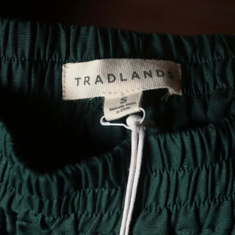 Emerald Green Tradlands Paloma Linen Pant